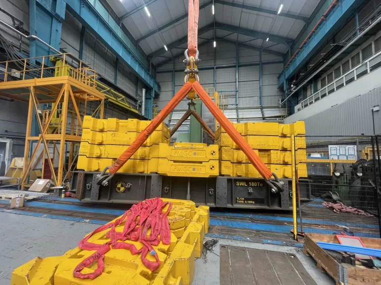 100 Te Test weight arrangement